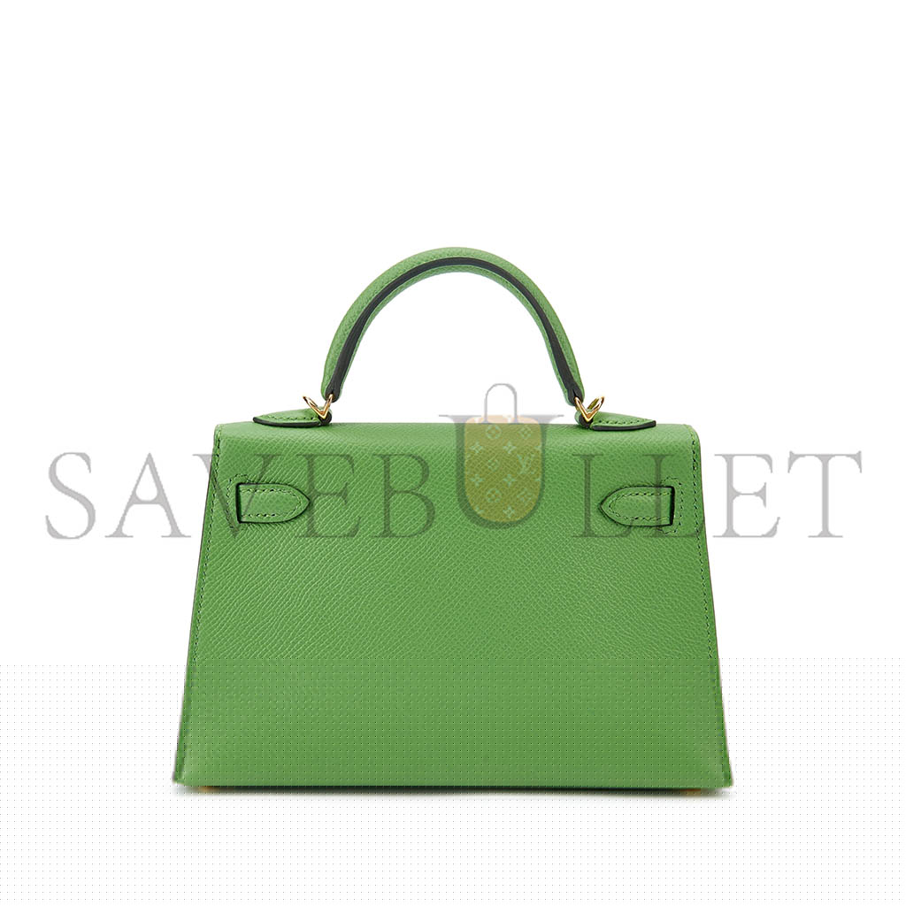 HERMÈS MASTER EPSOM MINI KELLY II 20 GOLD HARDWARE (19*12*5.5cm)